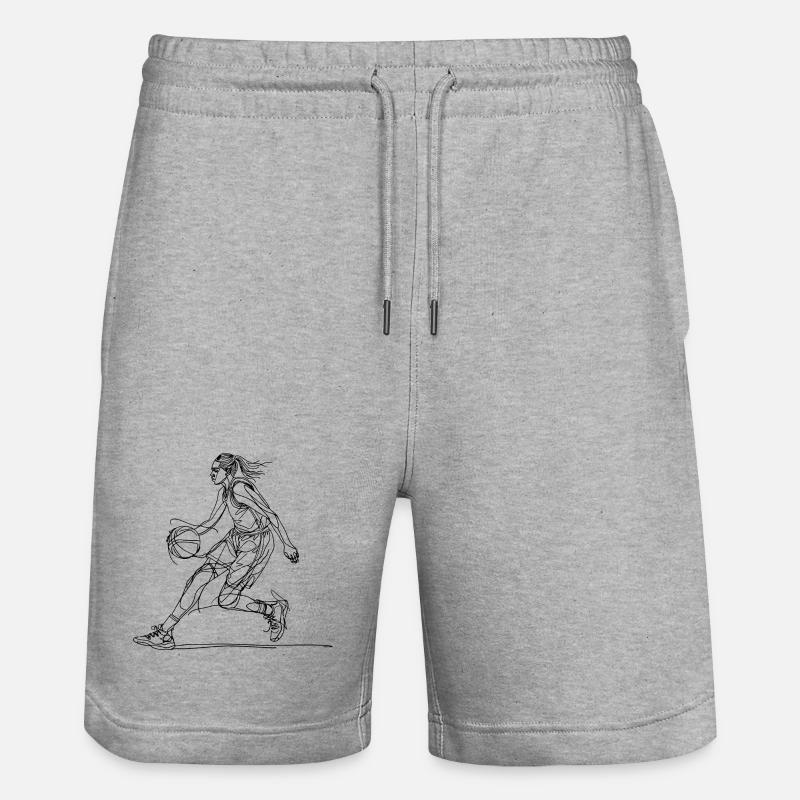 Basketteur - Short de jogging bio TRAINER Stanley/Stella unisexe - gris chiné