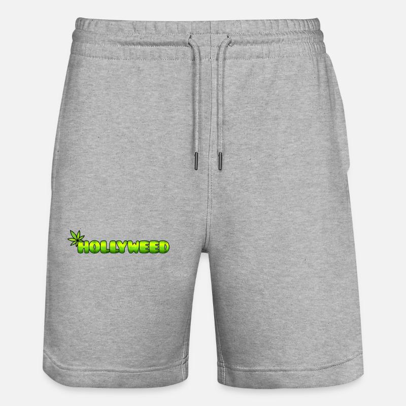 Hollyweed - Short de jogging bio TRAINER Stanley/Stella unisexe - gris chiné