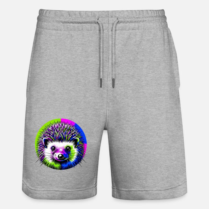 Igel - Stanley/Stella Unisex Bio Joggingshorts Trainer  - Grau meliert