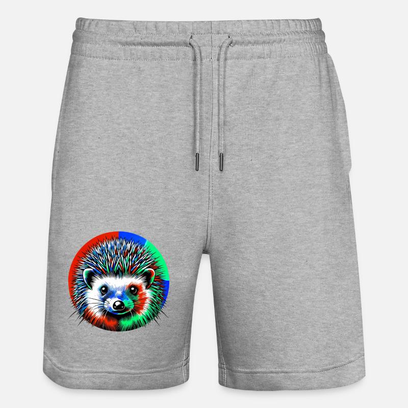 Igel - Stanley/Stella Unisex Bio Joggingshorts Trainer  - Grau meliert