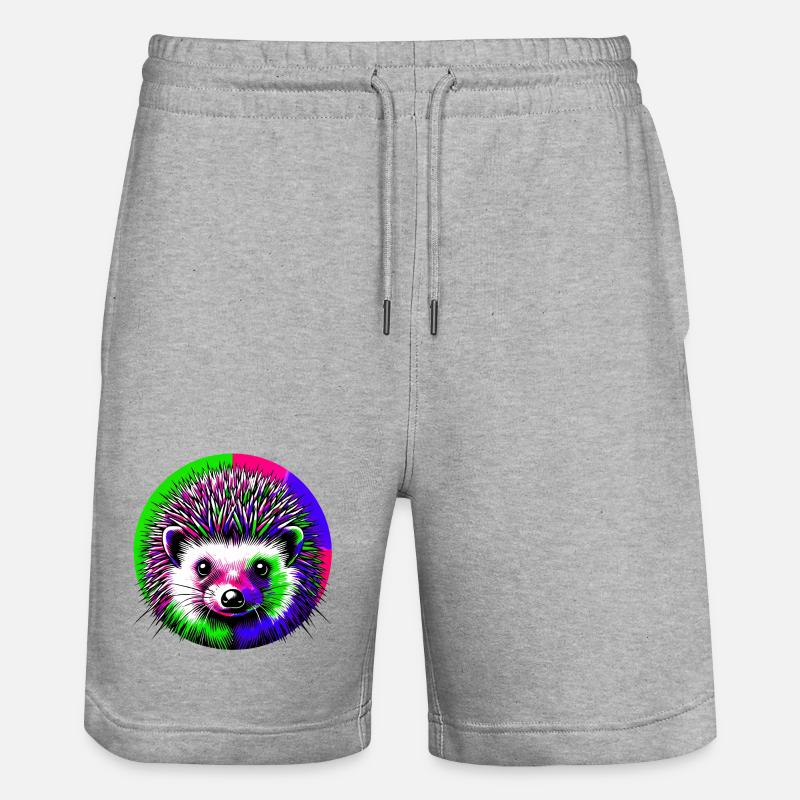 Igel - Stanley/Stella Unisex Bio Joggingshorts Trainer  - Grau meliert