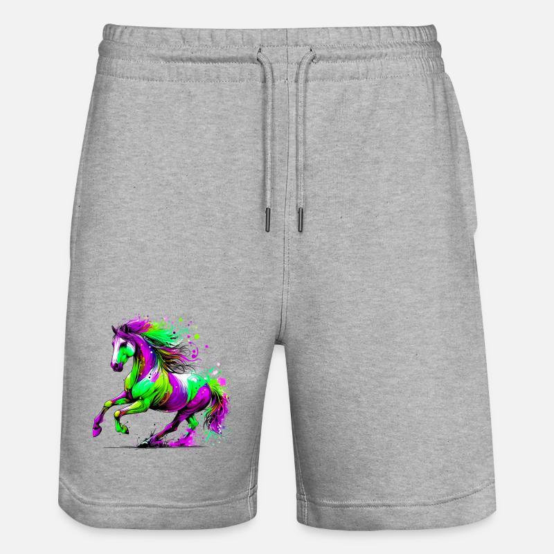 Cheval - Short de jogging bio TRAINER Stanley/Stella unisexe - gris chiné