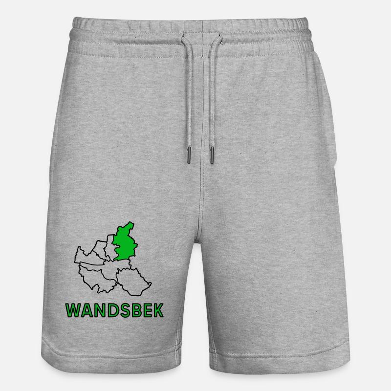 Wandsbek, un quartier de Hambourg - Short de jogging bio TRAINER Stanley/Stella unisexe - gris chiné