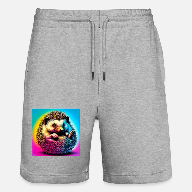 Igel - Stanley/Stella Unisex Bio Joggingshorts Trainer  - Grau meliert