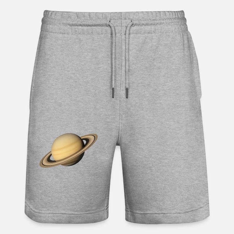 Saturne - Planète Saturne - Short de jogging bio TRAINER Stanley/Stella unisexe - gris chiné