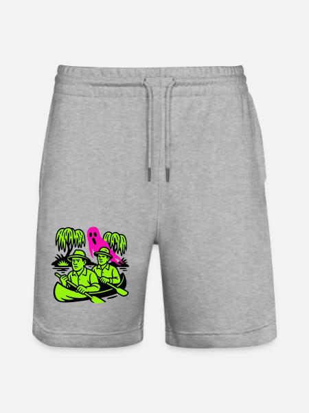 Spuk im Urwald - Stanley/Stella Unisex Bio Joggingshorts Trainer - Grau meliert