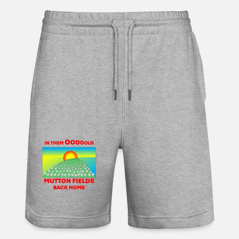 Mutton Fields - Stanley/Stella Trainer Unisex Organic Jogging Shorts - heather grey