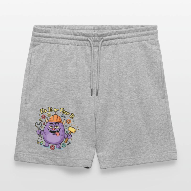 Fix It oder Fear It Bau Monster Stanley/Stella Unisex Bio Joggingshorts Trainer 