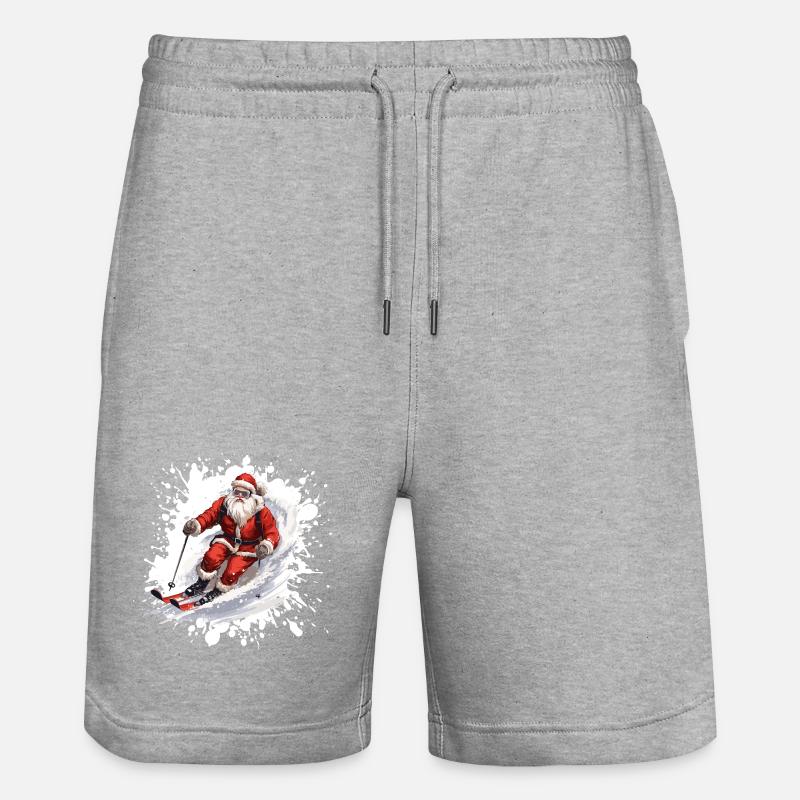 Père Noël Ski Ski - Short de jogging bio TRAINER Stanley/Stella unisexe - gris chiné