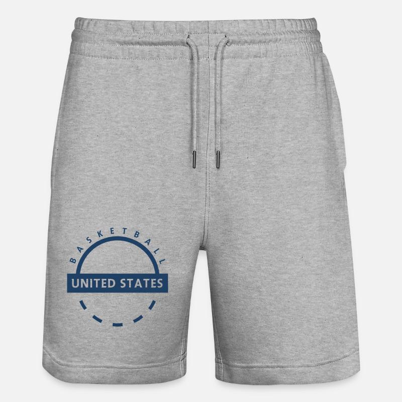 Basket-ball US Emblem Arc Logo - Short de jogging bio TRAINER Stanley/Stella unisexe - gris chiné