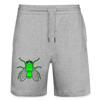 Mouche - Short de jogging bio TRAINER Stanley/Stella unisexe - gris chiné - Devant - Nik (191cm) & Marisol (170cm)