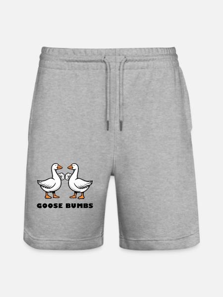 Goose Bumbs – Funny Goose Fist Bump - Ekologiska joggingshorts Trainer unisex från Stanley/Stella - gråmelerad