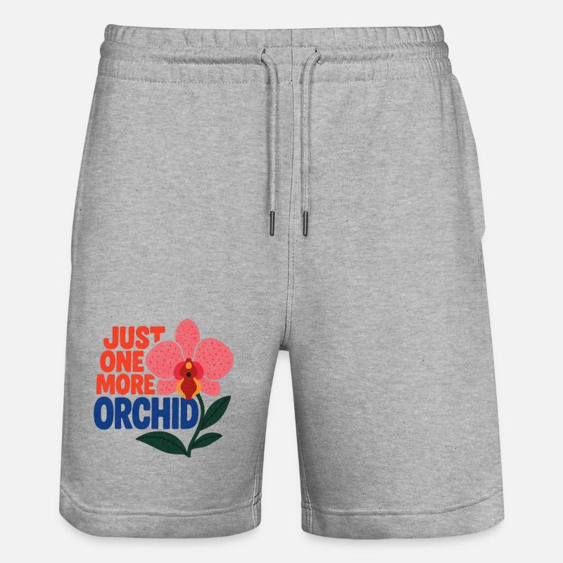 Nur noch eine Orchidee - Stanley/Stella Unisex Bio Joggingshorts Trainer - Grau meliert