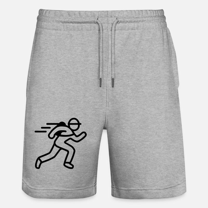 évacuation - Short de jogging bio TRAINER Stanley/Stella unisexe - gris chiné