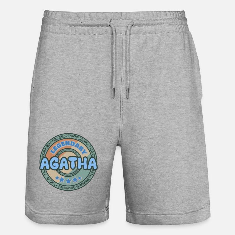 Agatha as a gift idea - Stanley/Stella Trainer Unisex Organic Jogging Shorts - heather grey