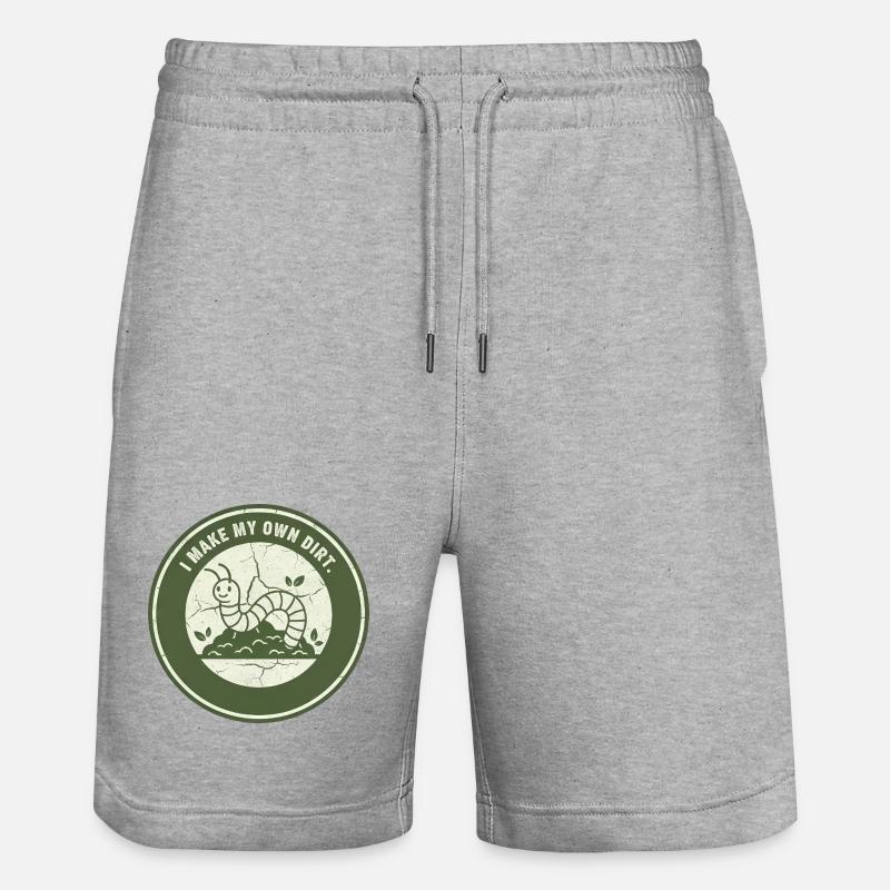 Wurmkompost: Eigenständige Erde - Stanley/Stella Unisex Bio Joggingshorts Trainer  - Grau meliert