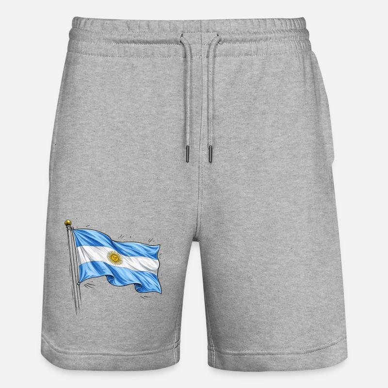 Drapeau de l’Argentine - Short de jogging bio TRAINER Stanley/Stella unisexe - gris chiné