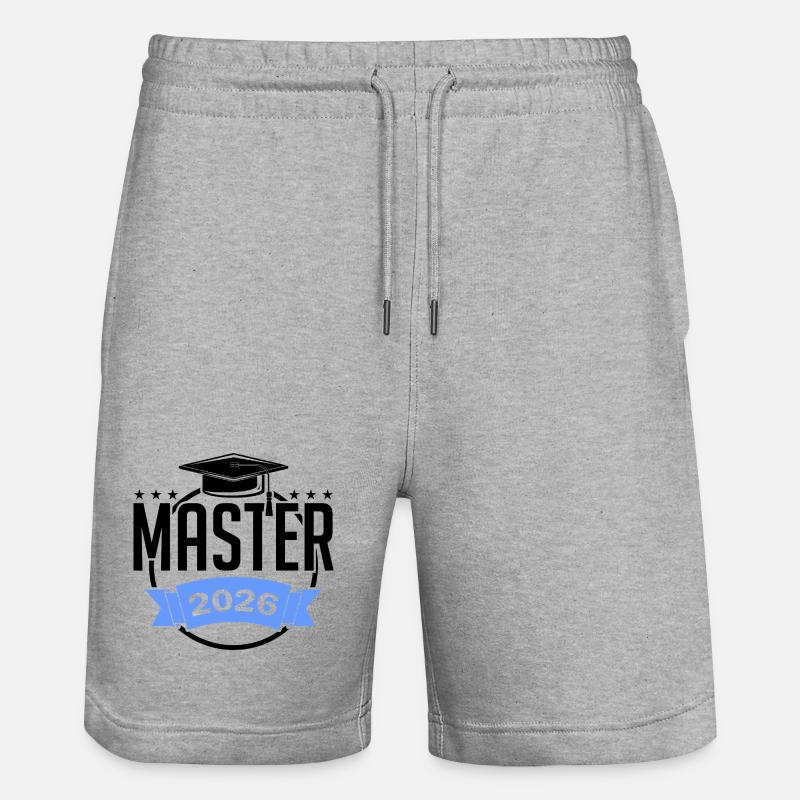 Master 2026 Diplôme - Short de jogging bio TRAINER Stanley/Stella unisexe - gris chiné