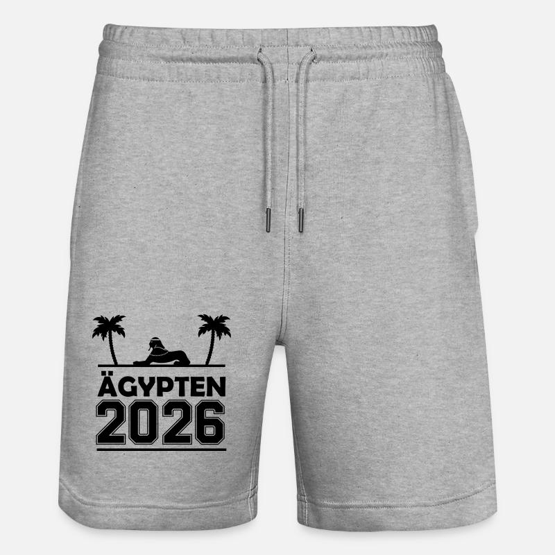 Égypte 2026 - Short de jogging bio TRAINER Stanley/Stella unisexe - gris chiné
