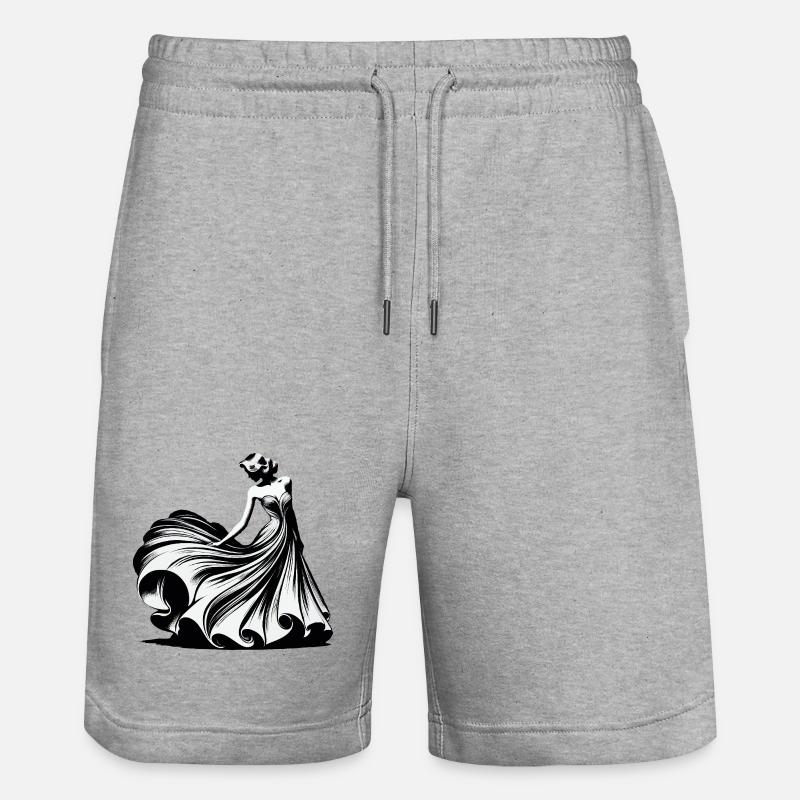 Robe de golf en silhouette blanche - Short de jogging bio TRAINER Stanley/Stella unisexe - gris chiné