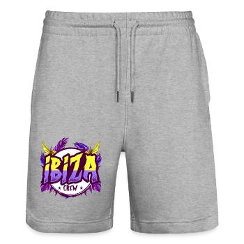 Ibiza Crew Bunt - Stanley/Stella Unisex Bio Joggingshorts Trainer  - Grau meliert - Vorne - Nik (191cm) & Marisol (170cm)