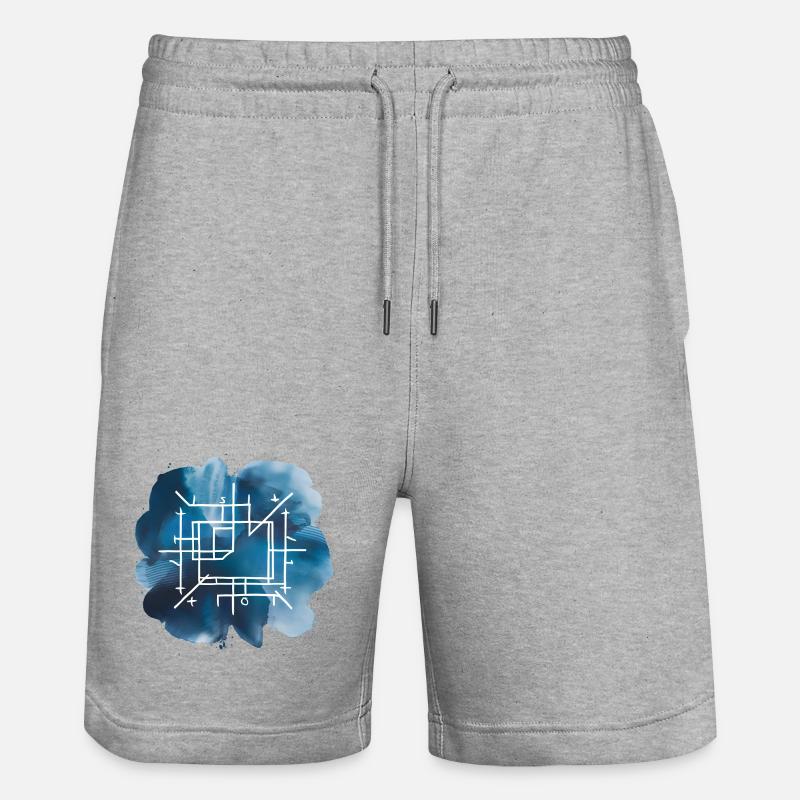 Plan d’architecture Print - Short de jogging bio TRAINER Stanley/Stella unisexe - gris chiné