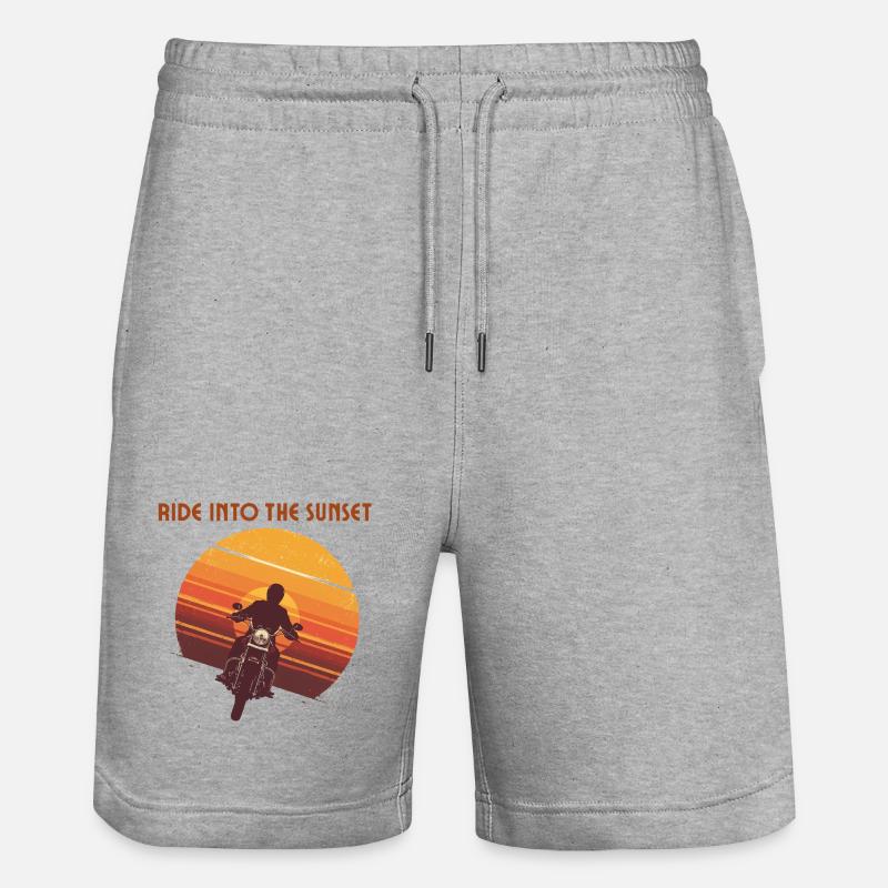 Motard au coucher du soleil - Short de jogging bio TRAINER Stanley/Stella unisexe - gris chiné