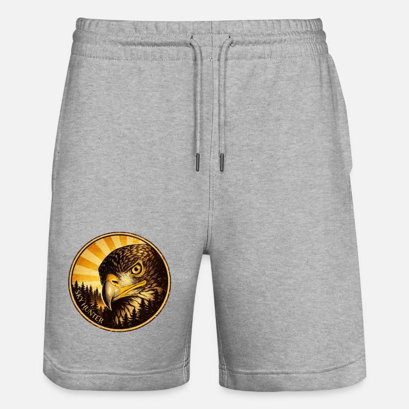 Adler Eagle SKY HUNTER - Stanley/Stella Unisex Bio Joggingshorts Trainer  - Grau meliert