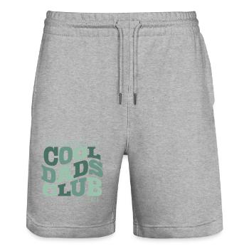 Cool Dads Club - Papa Vatertag Geschenk - Stanley/Stella Unisex Bio Joggingshorts Trainer  - Grau meliert - Vorne - Nik (191cm) & Marisol (170cm)