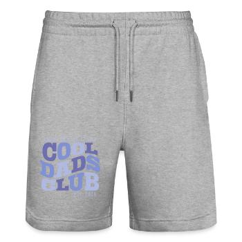 Club des Pères Cool - Cadeau Papa 2026 - Short de jogging bio TRAINER Stanley/Stella unisexe - gris chiné - Devant - Nik (191cm) & Marisol (170cm)