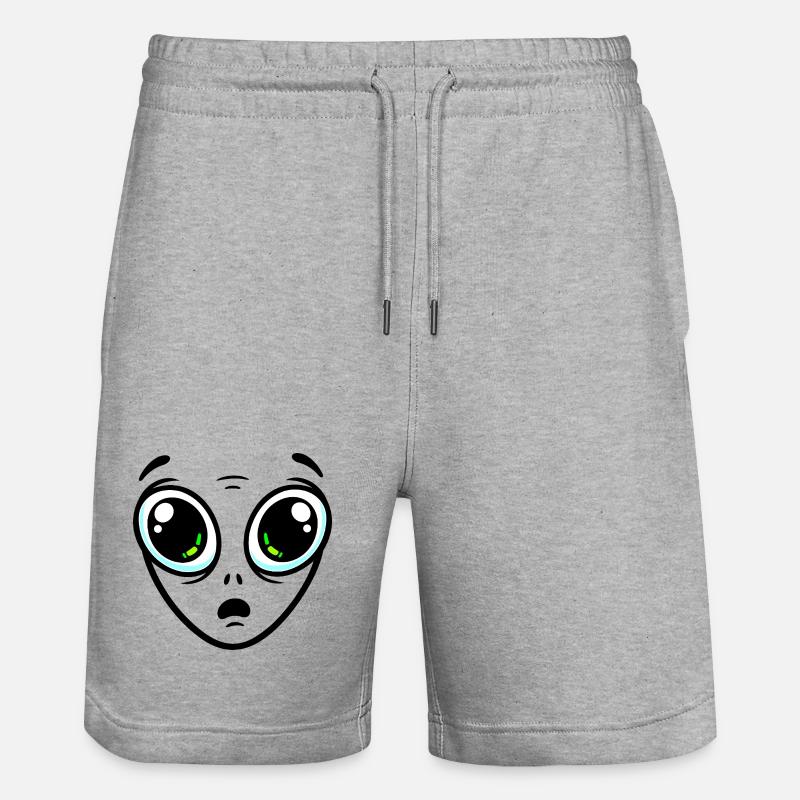 Extraterrestre aux grands yeux - Short de jogging bio TRAINER Stanley/Stella unisexe - gris chiné