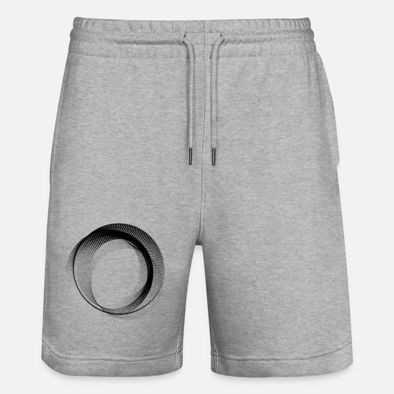 Forme circulaire abstraite - Short de jogging bio TRAINER Stanley/Stella unisexe - gris chiné