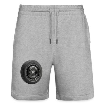 Car Wheel - Stanley/Stella Unisex Bio Joggingshorts Trainer  - Grau meliert - Vorne - Nik (191cm) & Marisol (170cm)