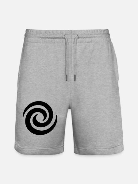 Japanese Spiral - Stanley/Stella Trainer Unisex Organic Jogging Shorts - heather grey