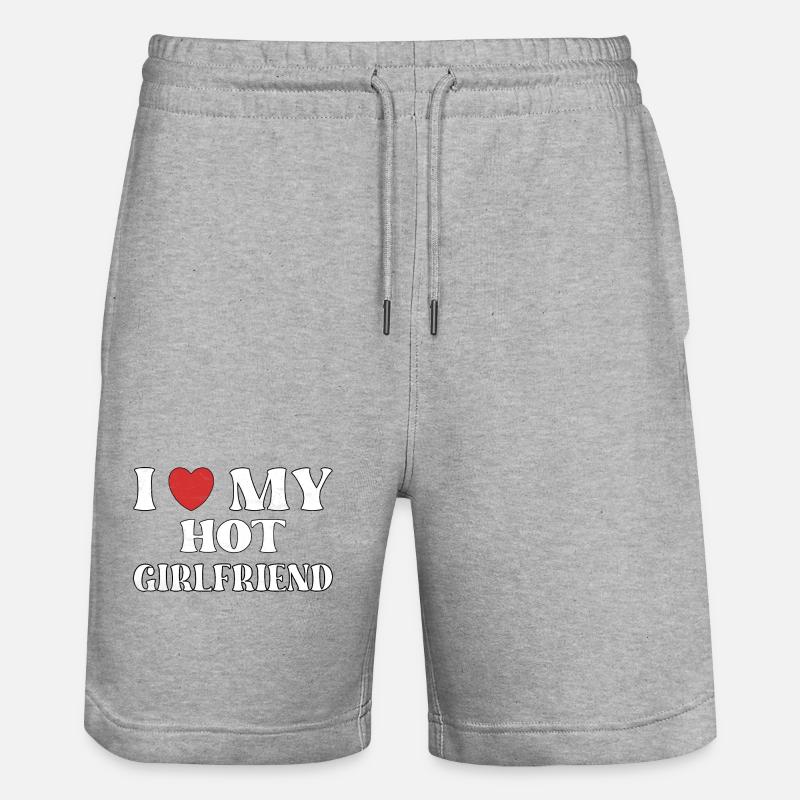 J’aime ma copine chaude - Short de jogging bio TRAINER Stanley/Stella unisexe - gris chiné