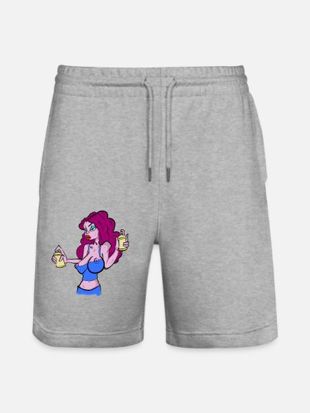 Girl - Stanley/Stella Unisex Bio Joggingshorts Trainer - Grau meliert