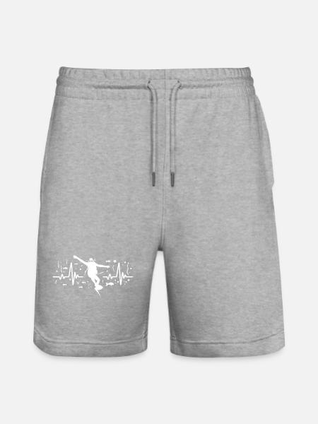 Heartbeat Diver Diving - Diver Diving - Stanley/Stella Trainer Unisex Organic Jogging Shorts - heather grey