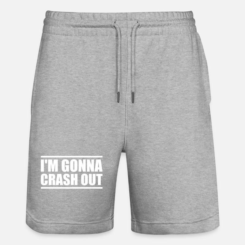 I'm gonna crash out - Short de jogging bio TRAINER Stanley/Stella unisexe - gris chiné