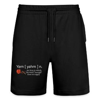 Garn Substantiv Definition Lustiges Stricken Häkeln - Stanley/Stella Unisex Bio Joggingshorts Trainer  - Schwarz - Vorne - Nik (191cm) & Marisol (170cm)