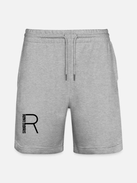 Buchstabe R - Stanley/Stella Unisex Bio Joggingshorts Trainer - Grau meliert
