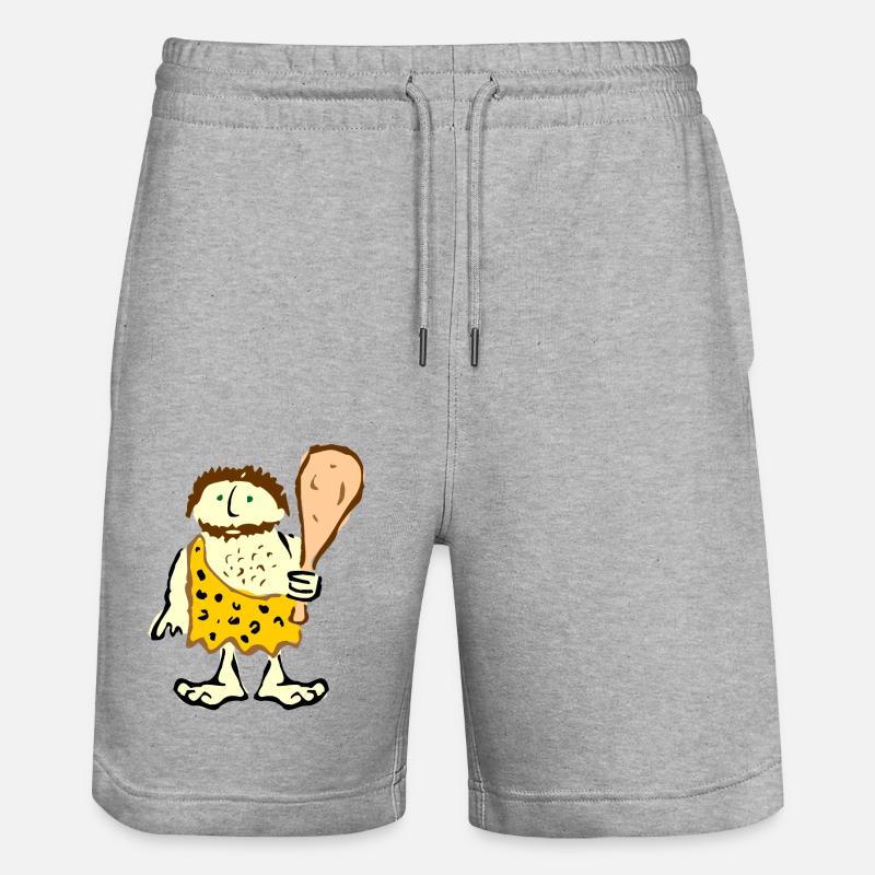 Caveman Avec le Club - Short de jogging bio TRAINER Stanley/Stella unisexe - gris chiné