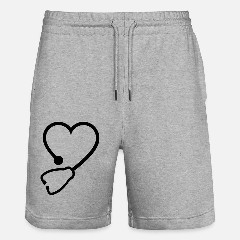 stéthoscope - Short de jogging bio TRAINER Stanley/Stella unisexe - gris chiné