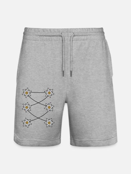 Dirndl apron Edelweiss - Stanley/Stella Trainer Unisex Organic Jogging Shorts - heather grey