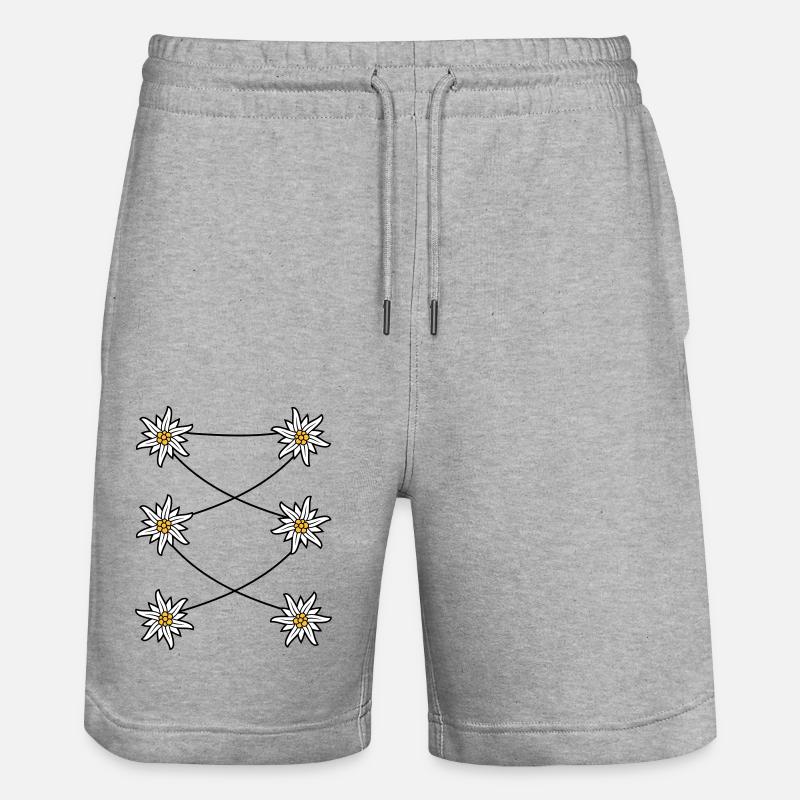 Tablier Dirndl Edelweiss - Short de jogging bio TRAINER Stanley/Stella unisexe - gris chiné