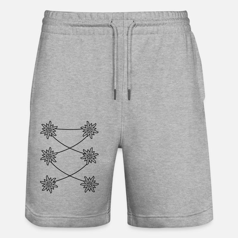 Tablier dirndl Edelweiss - Short de jogging bio TRAINER Stanley/Stella unisexe - gris chiné