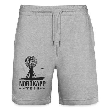 Nordkapp cap nord norvége nordkap - Short de jogging bio TRAINER Stanley/Stella unisexe - gris chiné - Devant - Nik (191cm) & Marisol (170cm)