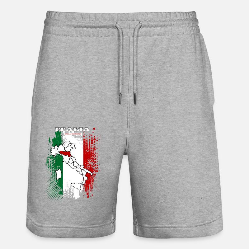 Emilia Romagna - Stanley/Stella Unisex Bio Joggingshorts Trainer  - Grau meliert