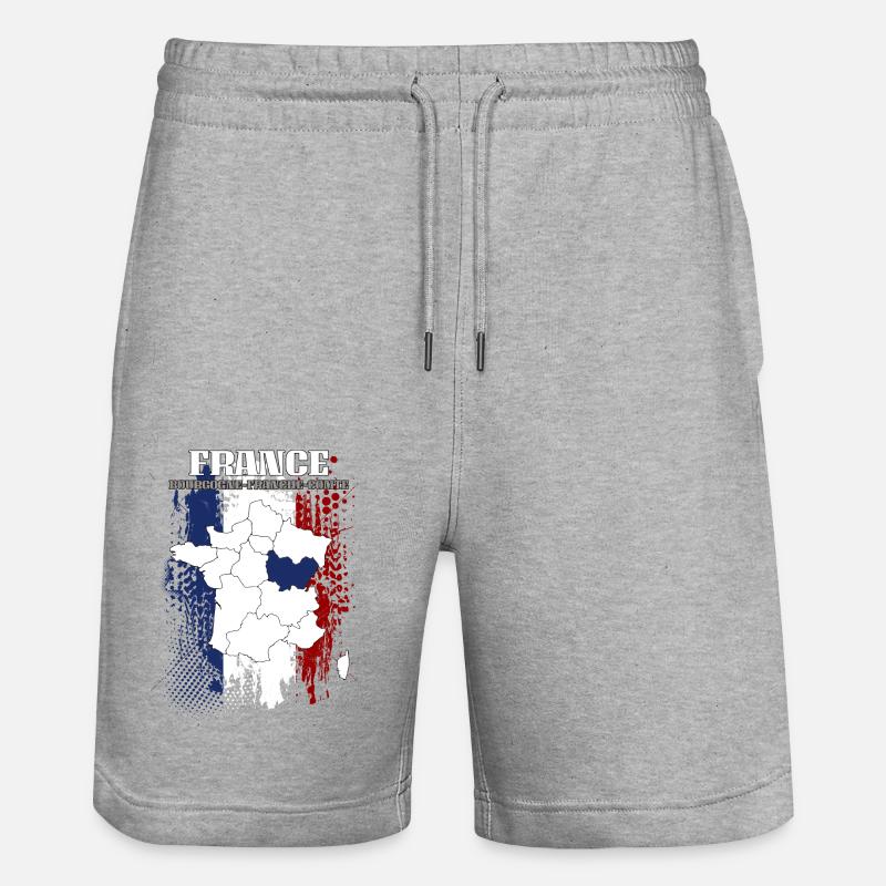 Bourgogne Franche Comté - Short de jogging bio TRAINER Stanley/Stella unisexe - gris chiné