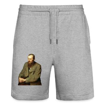 The Grand Inquisitor - Stanley/Stella Trainer Unisex Organic Jogging Shorts - heather grey - Front - Nik (191cm) & Marisol (170cm)