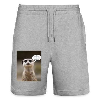 Erdmännchen - Stanley/Stella Unisex Bio Joggingshorts Trainer  - Grau meliert - Vorne - Nik (191cm) & Marisol (170cm)